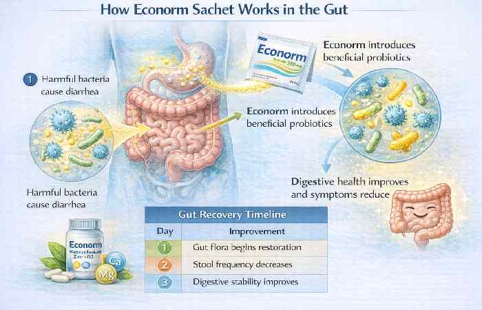 how econorm sachet works