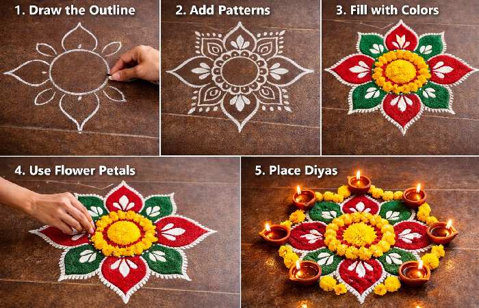 easy rangoli design