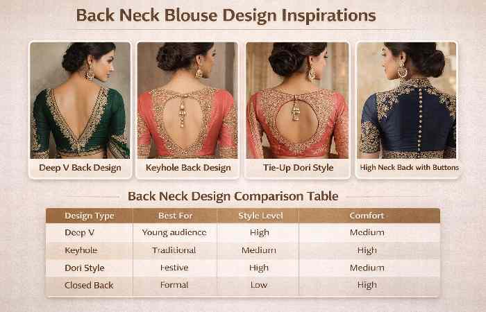 back neck blouse design inspirations