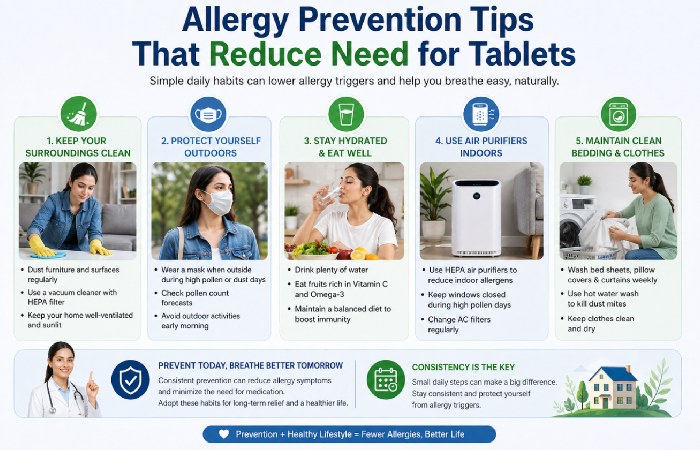 allergy prevention tips that reduce need for tablets