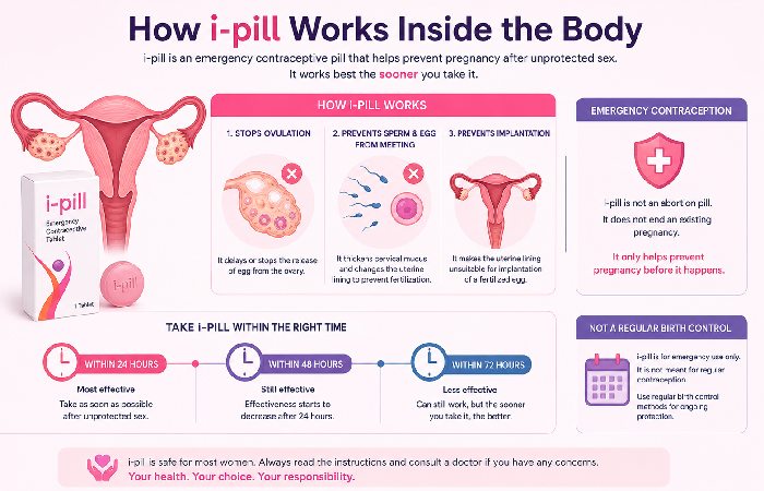 how i-pill tablet works in emergency contraception
