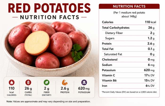 red potatoes nutrition facts