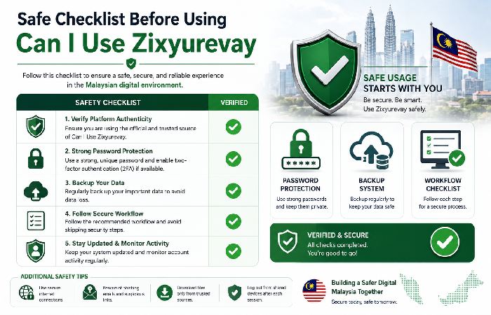 safe usage checklist for can i use zixyurevay