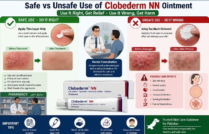 safe use of clobederm nn ointment in pakistan