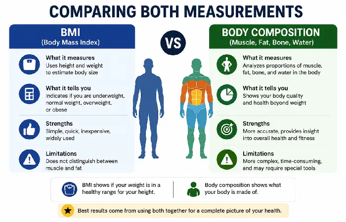 comparing both measurements