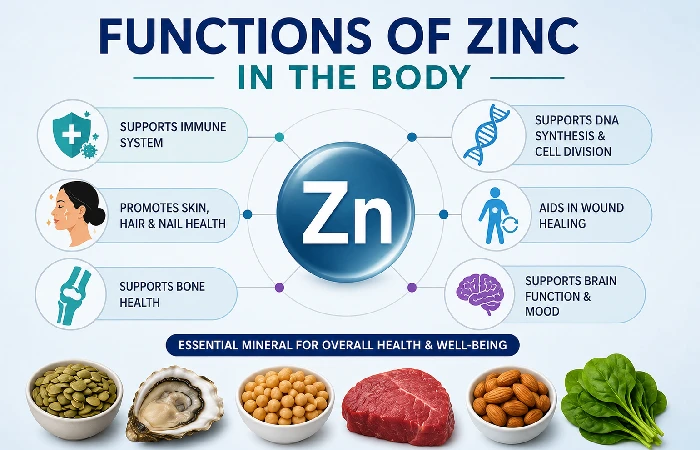 functions of zinc in the body