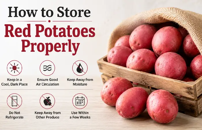 how to store red potatoes properly