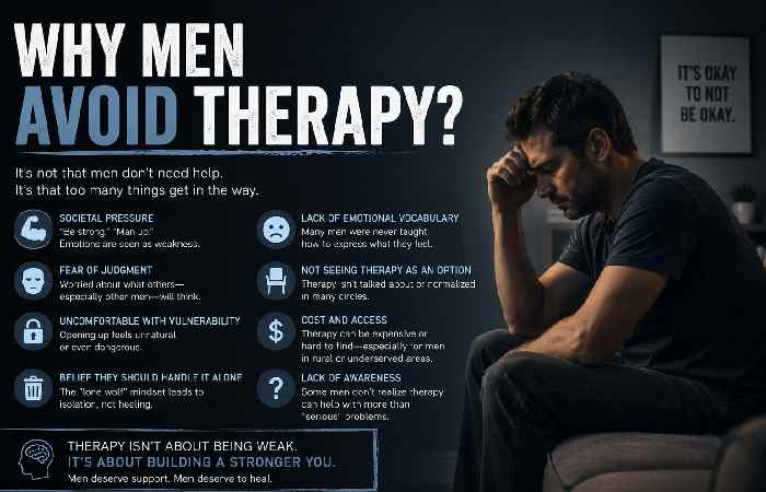 men avoid therapy