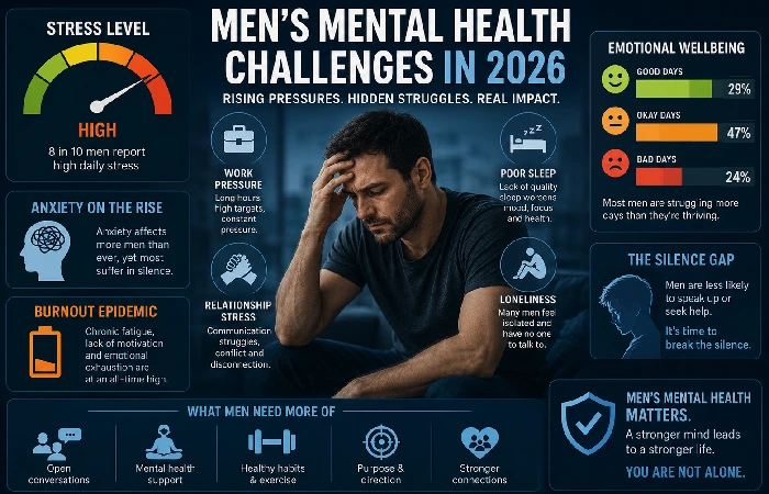 men’s mental health challenges in 2026