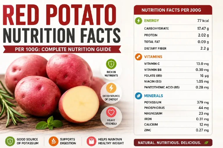 Red Potato Nutrition Facts Per 100g: Complete Nutrition Guide 