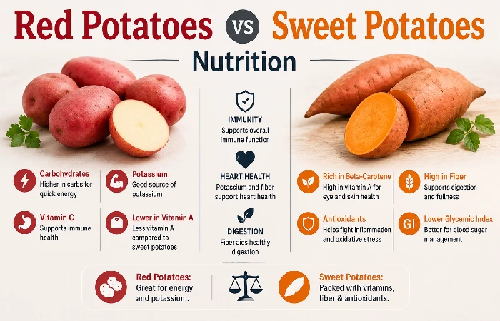 red potatoes vs sweet potatoes nutrition