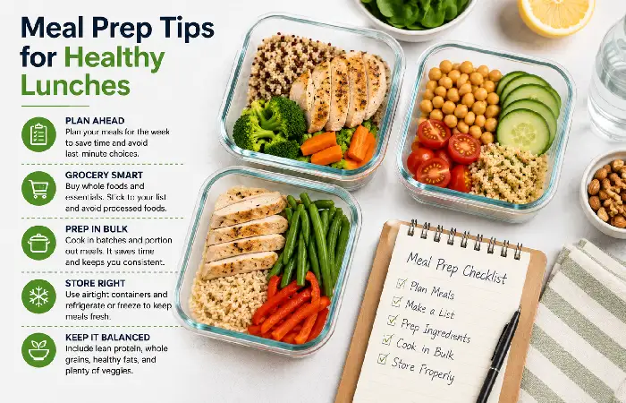 meal prep tips for healthy lunches