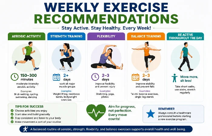 weekly exercise recommendations