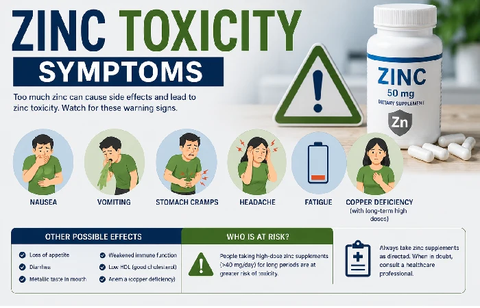 zinc toxicity symptoms