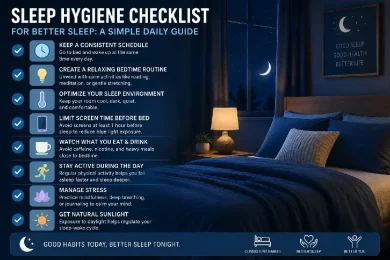 sleep hygiene checklist for better sleep