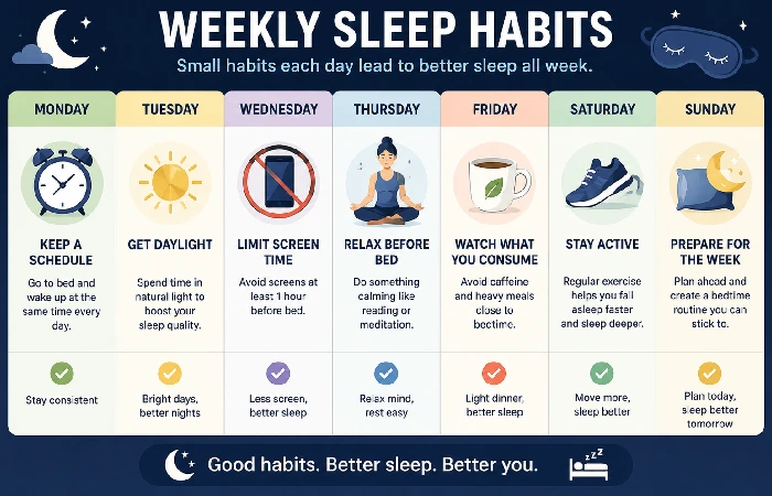 weekly sleep habits