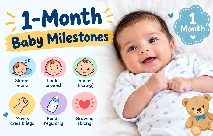 1-month baby milestones
