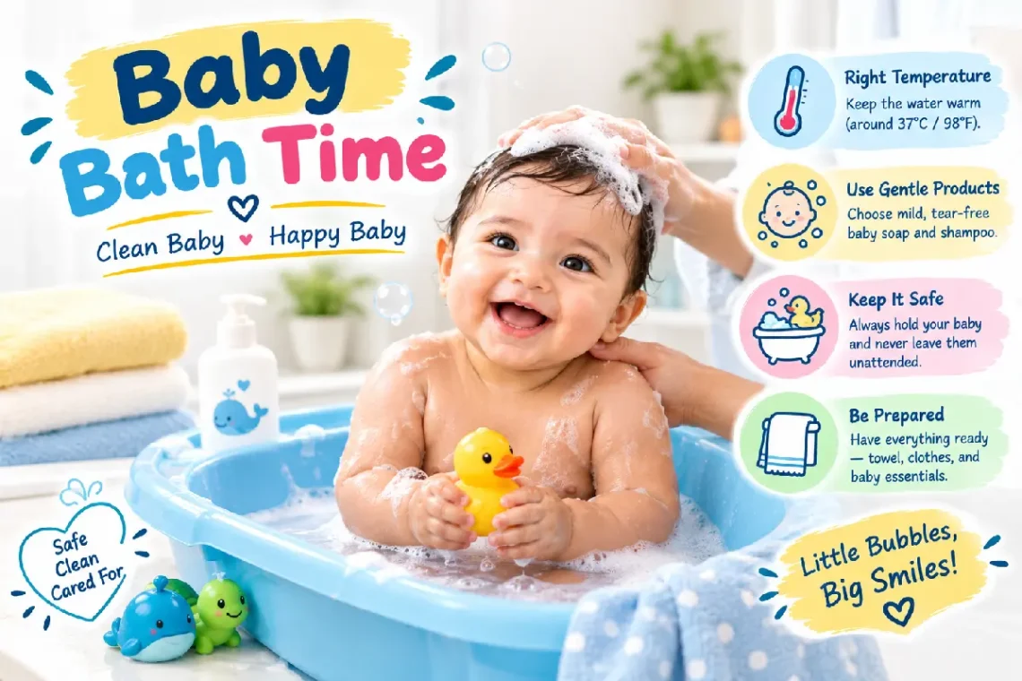 baby bath time