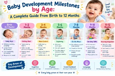 baby development milestones by age