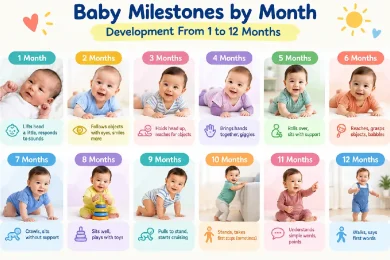 baby milestones by month
