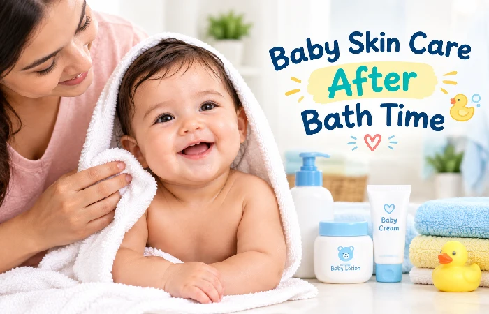baby skin care after bath time
