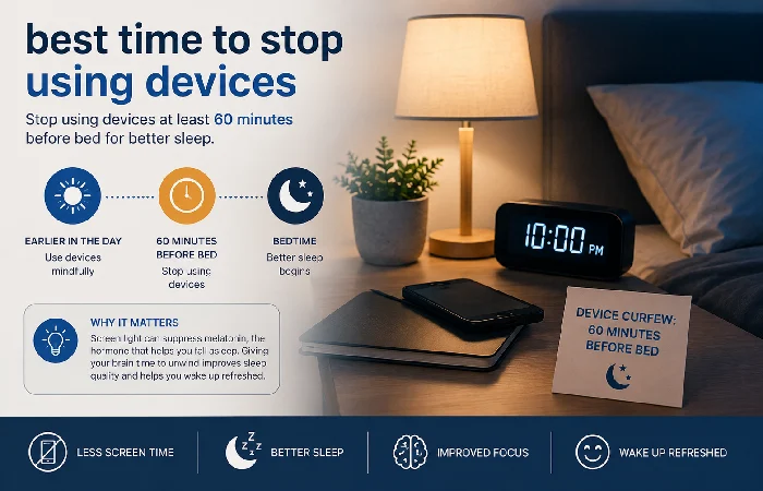 best time to stop using devices