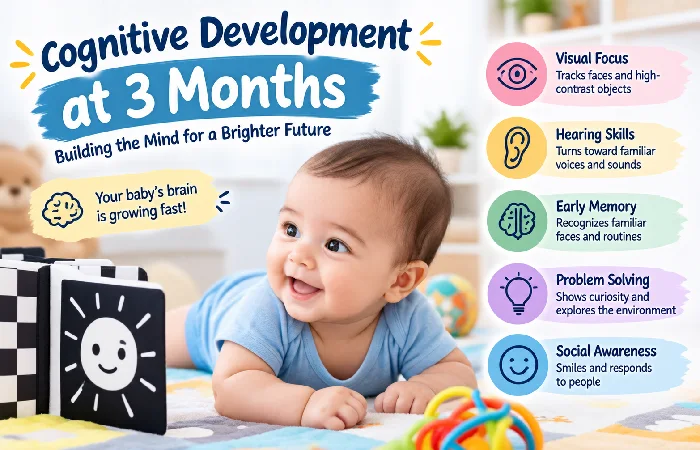 cognitive development at 3 months