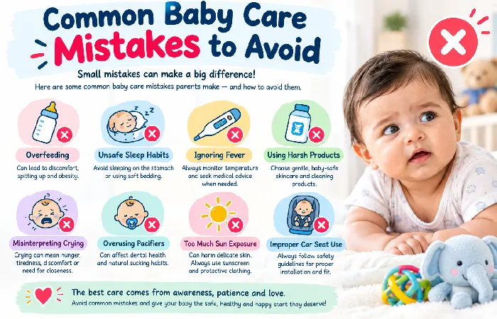 common baby care mistakes to avoid