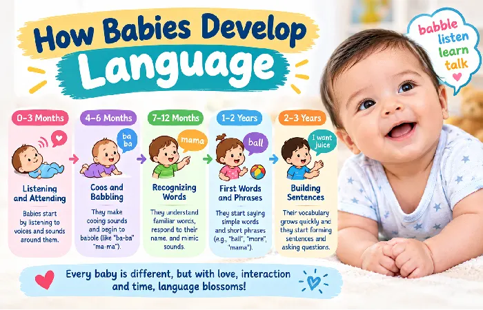 how babies develop language