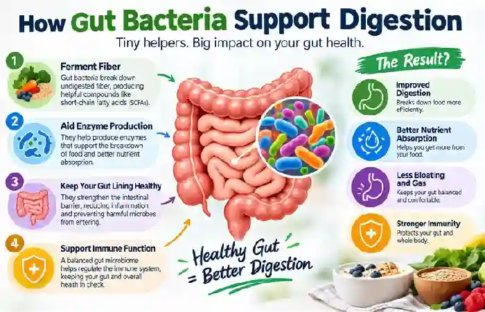 how gut bacteria support digestion