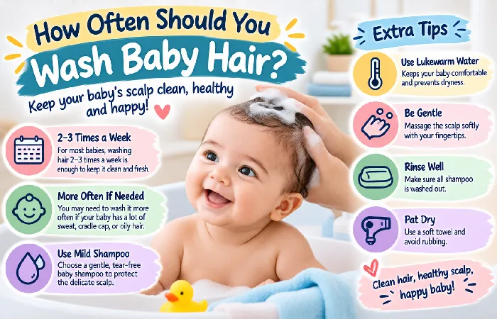 how often should you wash baby hair
