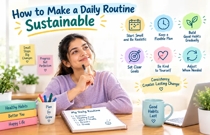 how to make a daily routine sustainable