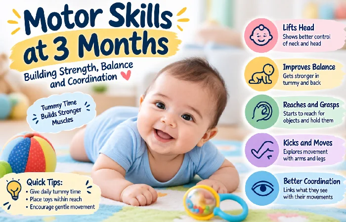 motor skills at 3 months