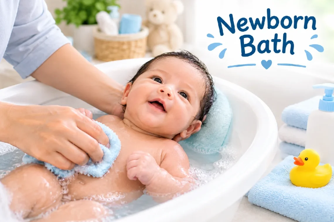 newborn bath