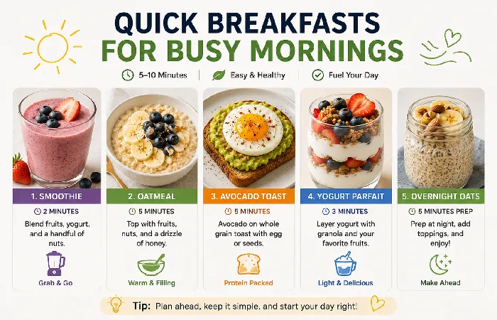 quick breakfasts for busy mornings