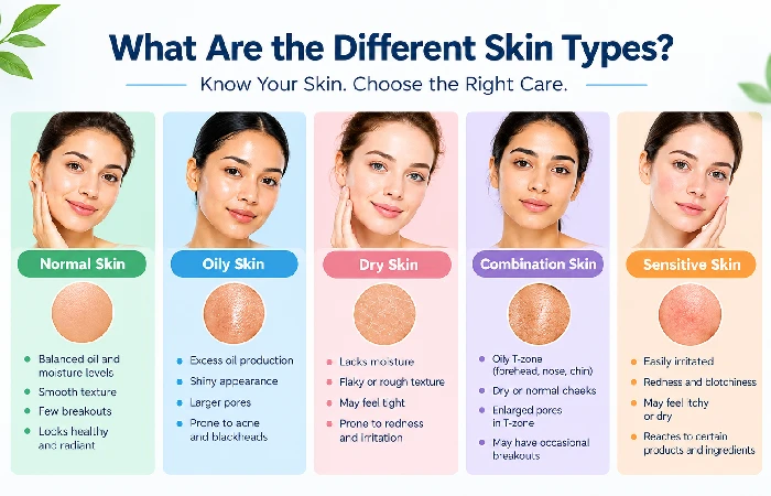 what are the different skin types