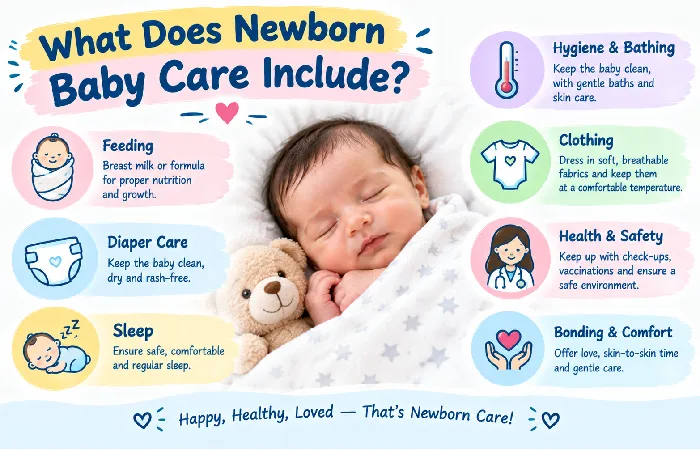 what does newborn baby care include