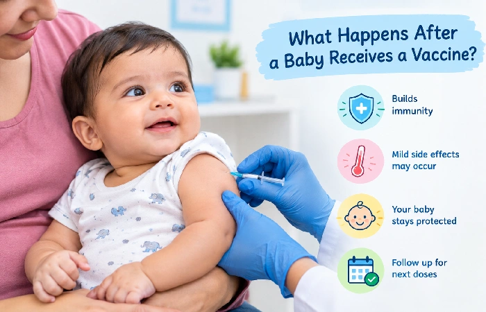 what happens after a baby receives a vaccine